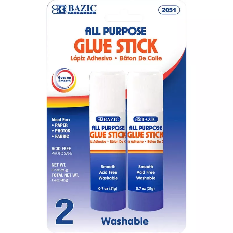 2-Pack Glue Stick Premium 0.7 oz