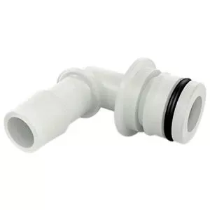 3/4" QA X 3/8" HB Elbow Fitting w/ O-Ring, Nylon