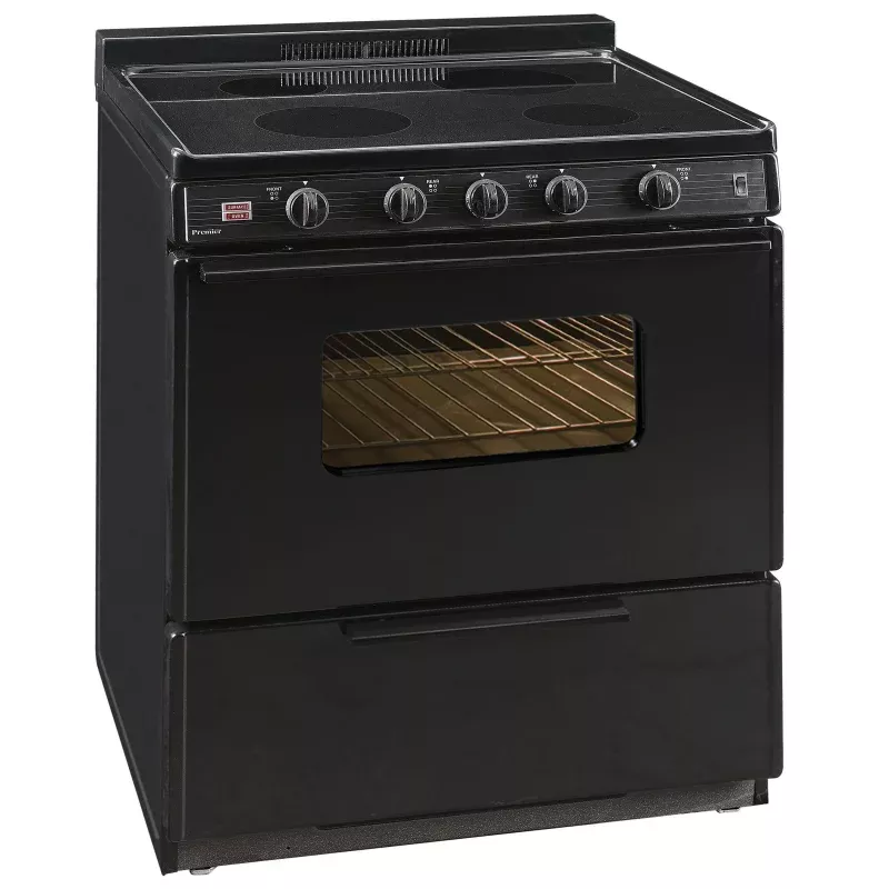 30 in. Freestanding Smooth Top Electric Range in Black
