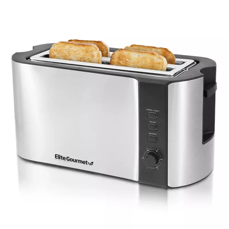 4 Slice Long Slot Toaster - Stainless Steel
