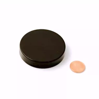 58mm (58-400) Black Polypropylene Unlined Smooth Cap, case/1200