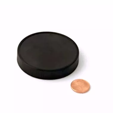 63mm (63-400) Black Polypropylene Unlined Ribbed Cap, case/1100