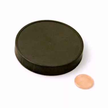 70mm (70-400) Black Polypropylene Pressure-Sensitive Lined Ribbed Cap, case/900