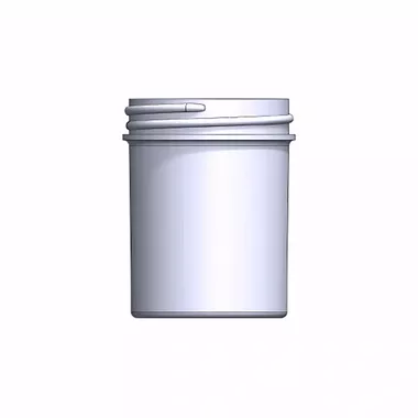 Bulk 2oz 48mm White Polypropylene Jars, 60mL (no caps), case/585