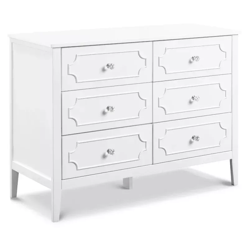 Chloe Regency 6-Drawer Dresser - White