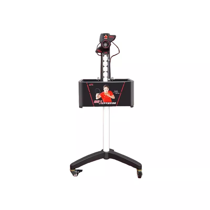 DOUBLE FISH Super 3 Vertical Intelligent Technology Table Tennis Serve Machine – Black