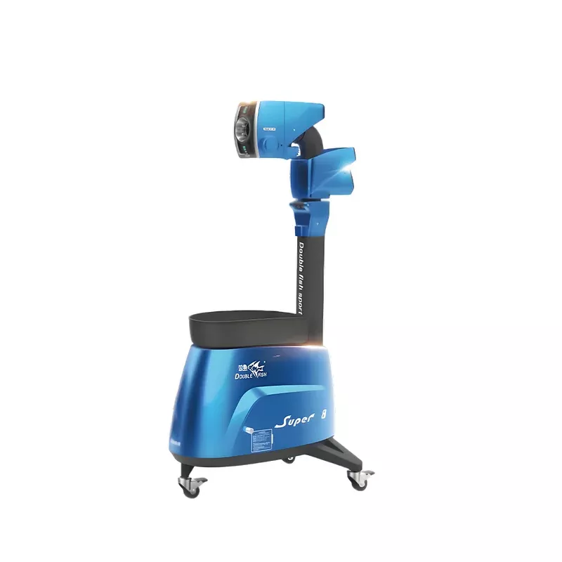 DOUBLE FISH Super 8 Vertical Intelligent Technology Table Tennis Ball Serving Machine-Blue&Black