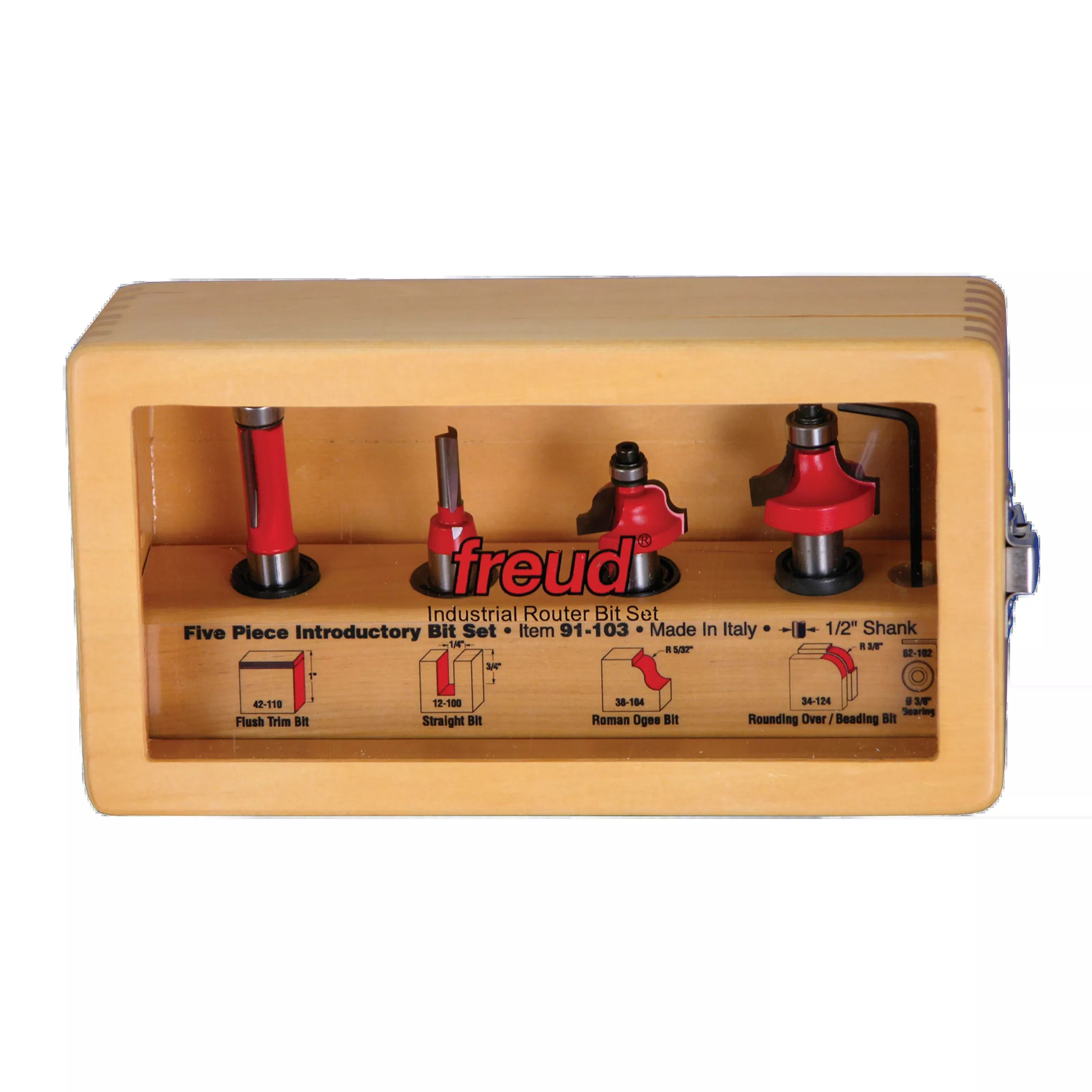 Freud 91-103 5 Piece Introductory Set (1/2" Shank)