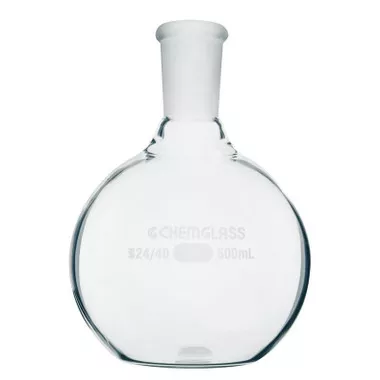 Glass Flask, Single Neck, Flat Bottom 24/40 OJ, 125 ml