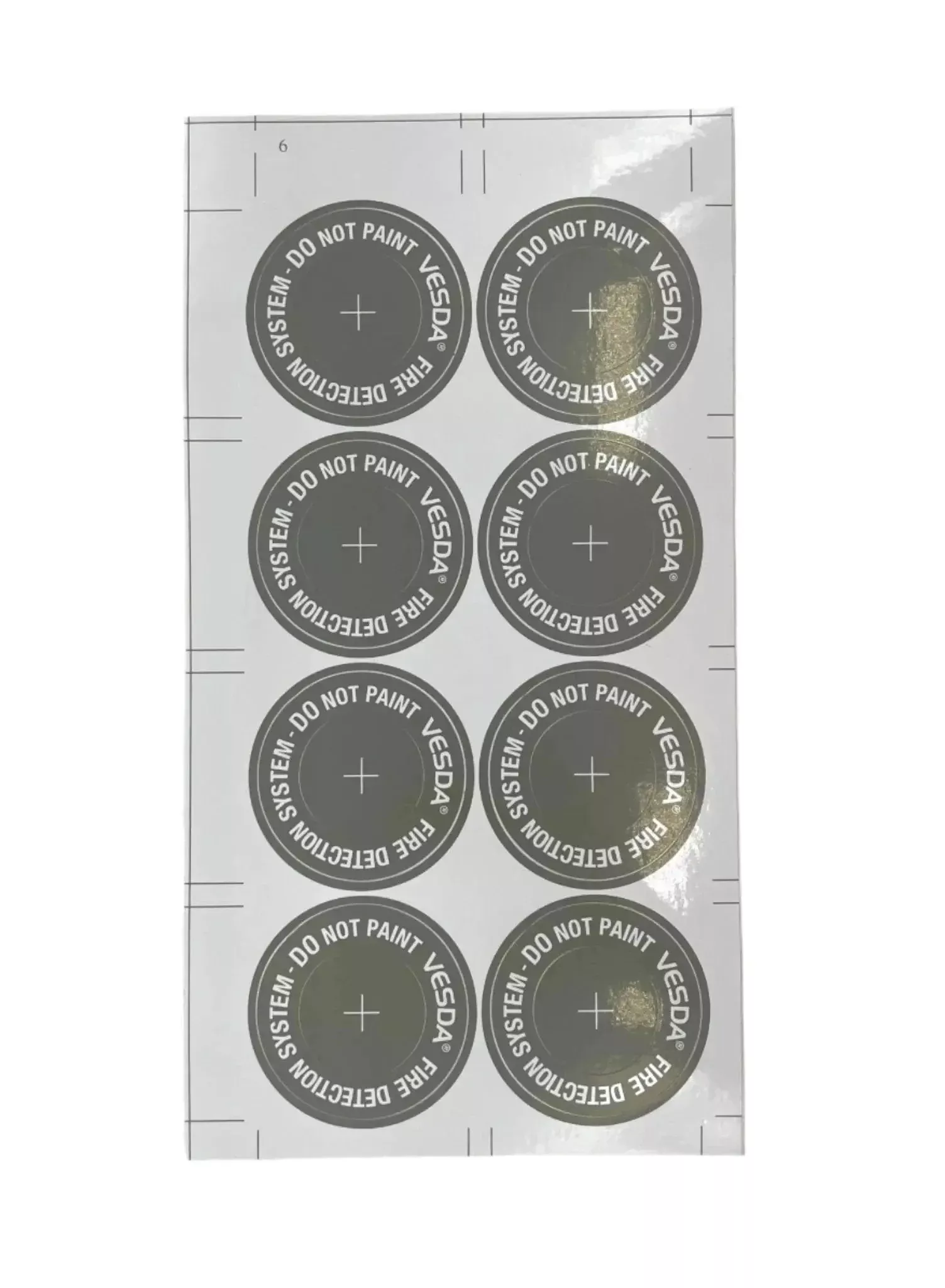 Kidde Miniature Sampling Point Labels Grey Durable Safety Tags