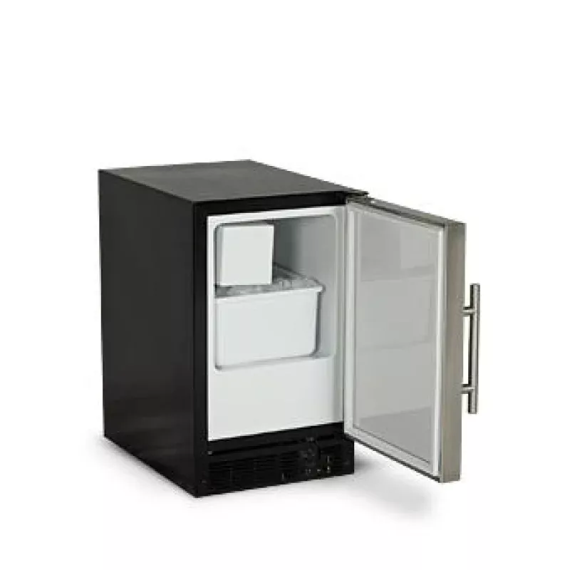 Marvel 15″ ADA Height Compact Crescent Ice Machine – Solid Stainless Steel Door – Right Hinge