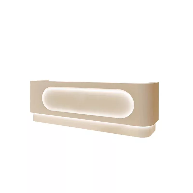 MODERA Simple Style Reception Desk w/ LED Light – 150CM