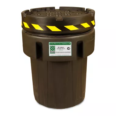 Overpack Plus Drum Containment, 95 gal, Black, Recycled