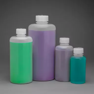 Precisionware Lab Bottles, 4 oz Boston Round, HDPE, pack/12