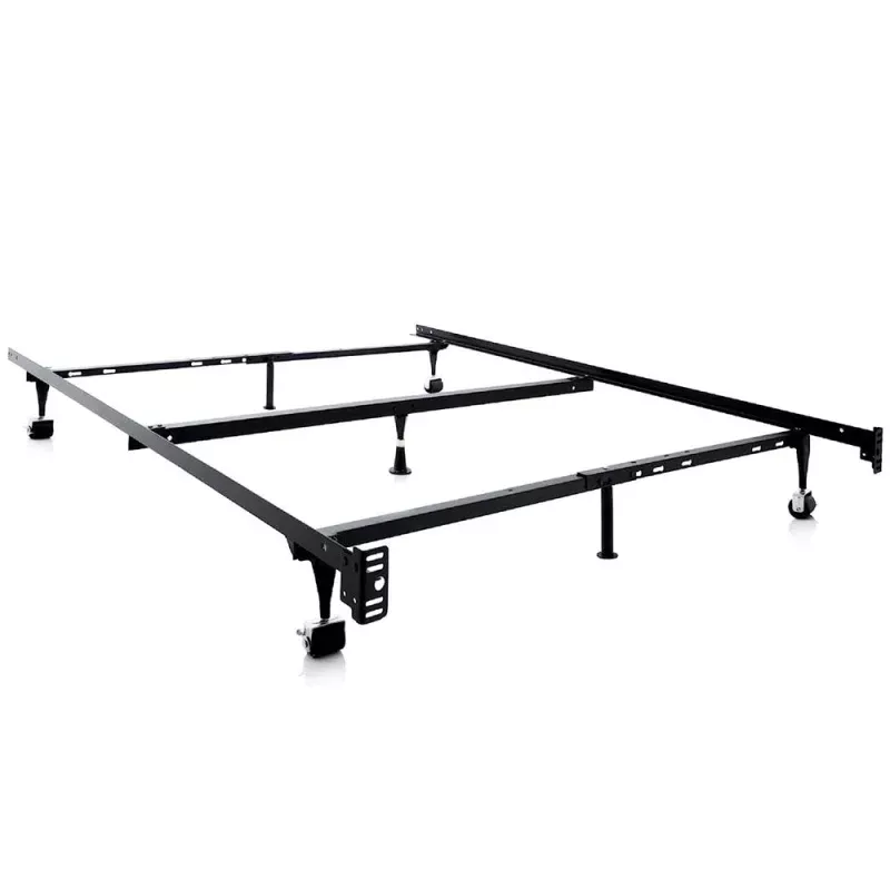 Universal Adjustable Bed Frame with 2.5" Rollers