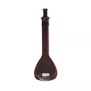 Volumetric Flask, 2000 ml, Low Actinic Class A, Pyrex Stopper # 27
