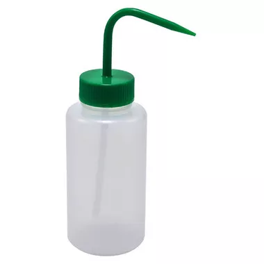 Wash Bottles, 500 ml, LDPE, Green Cap, pack/5