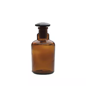 Wheaton 100mL Bottle, Dropping, Glass Amber, Ground Stopper, case/6